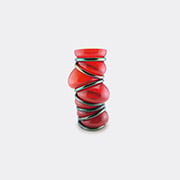 'chain Ring' Vase, Red