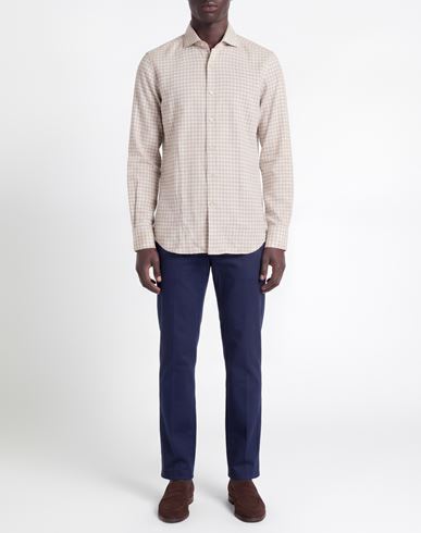 Man Shirt Beige Size 16 ½ Cotton, Tencel