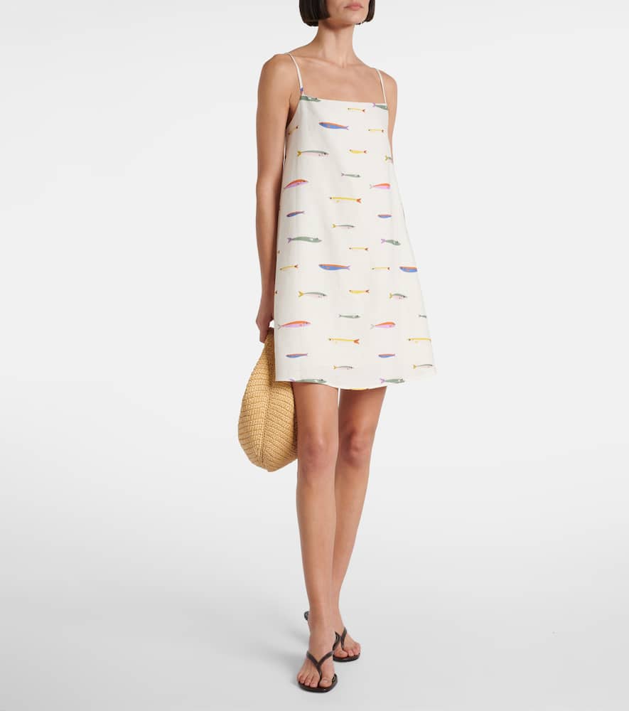 Staud Laura printed cotton minidress