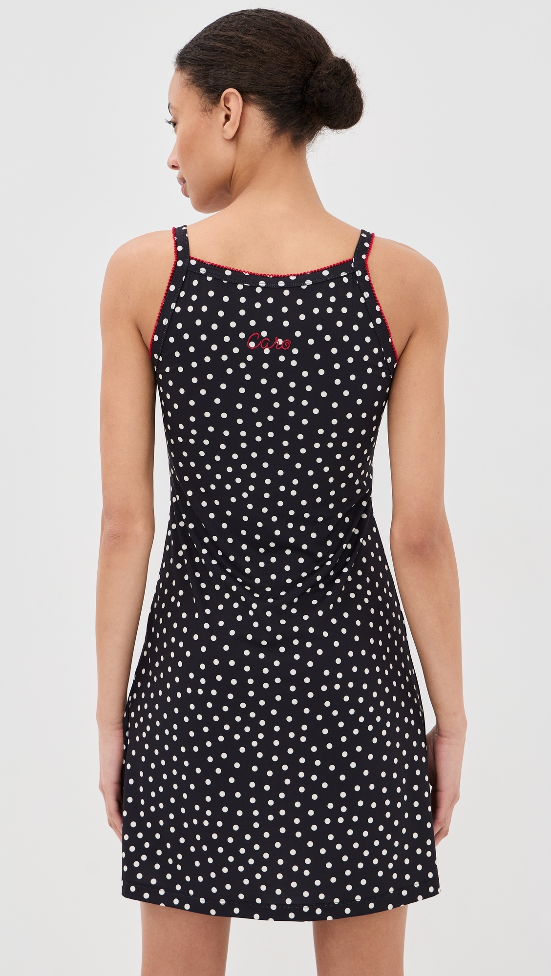 Slip Dress Black/White Dots