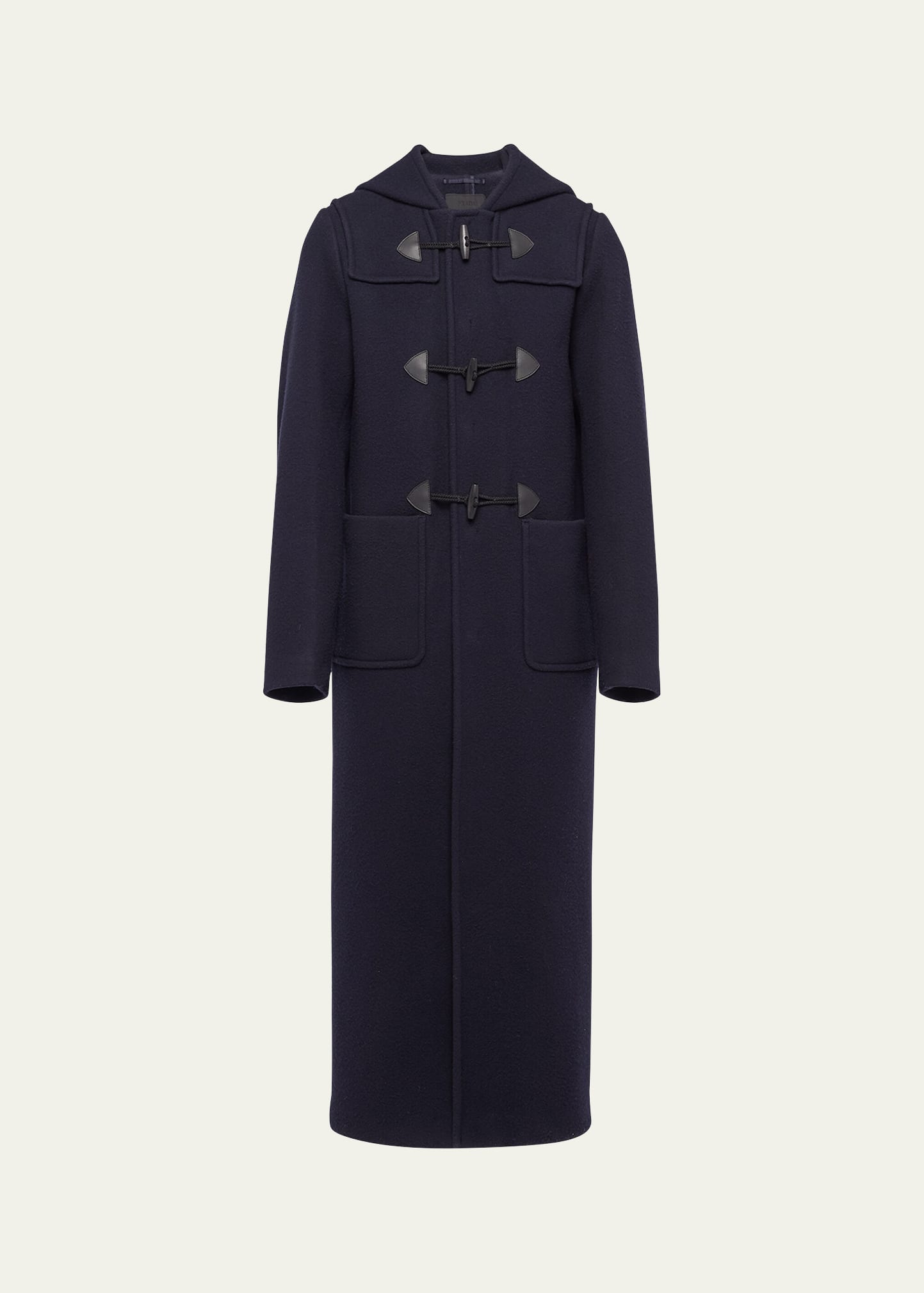 Men's Hooded Long Wool Velour Jacket