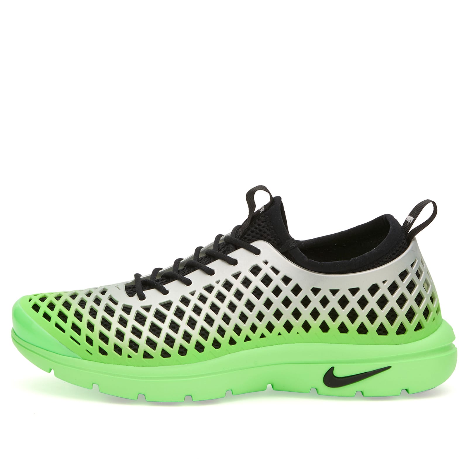Rejuven8 Run OG QS Sneaker in Metallic Silver/Black/Voltage Green