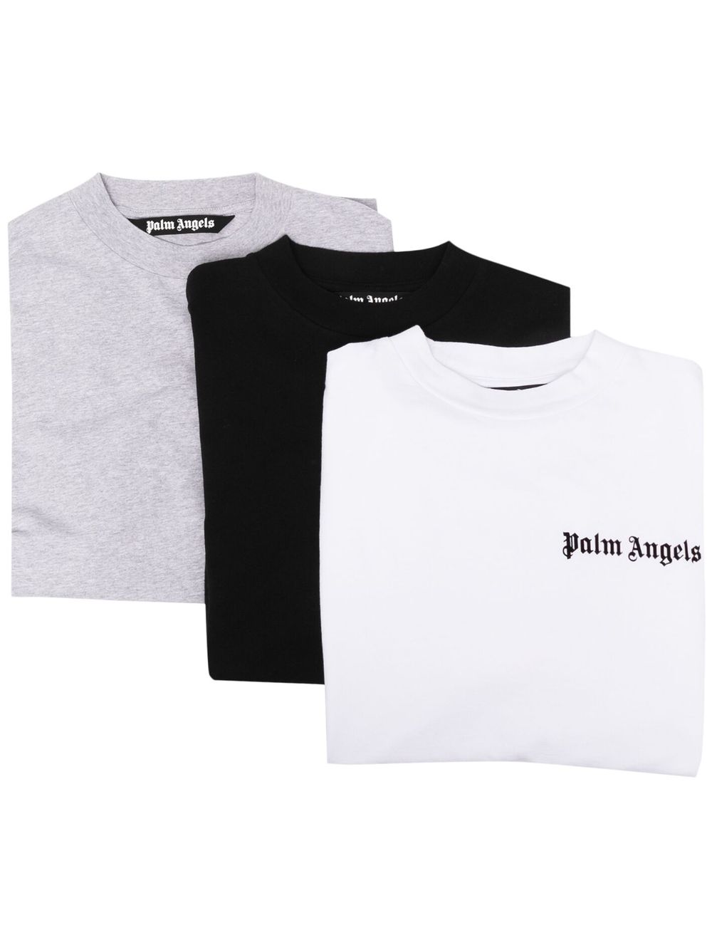 Tri-pack logo-print cotton T-shirts