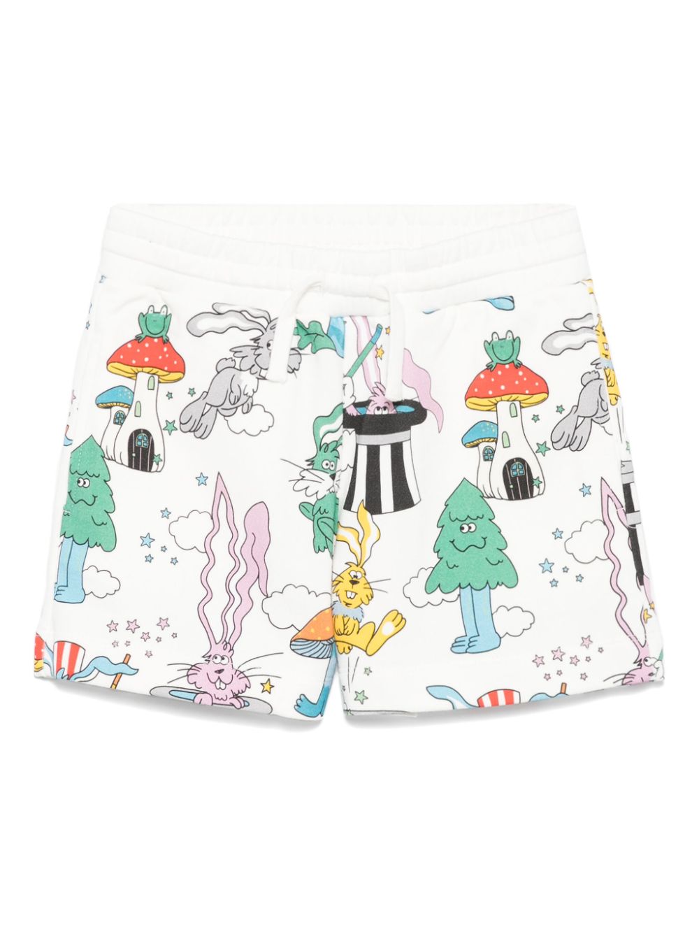 Illustration-print shorts - White