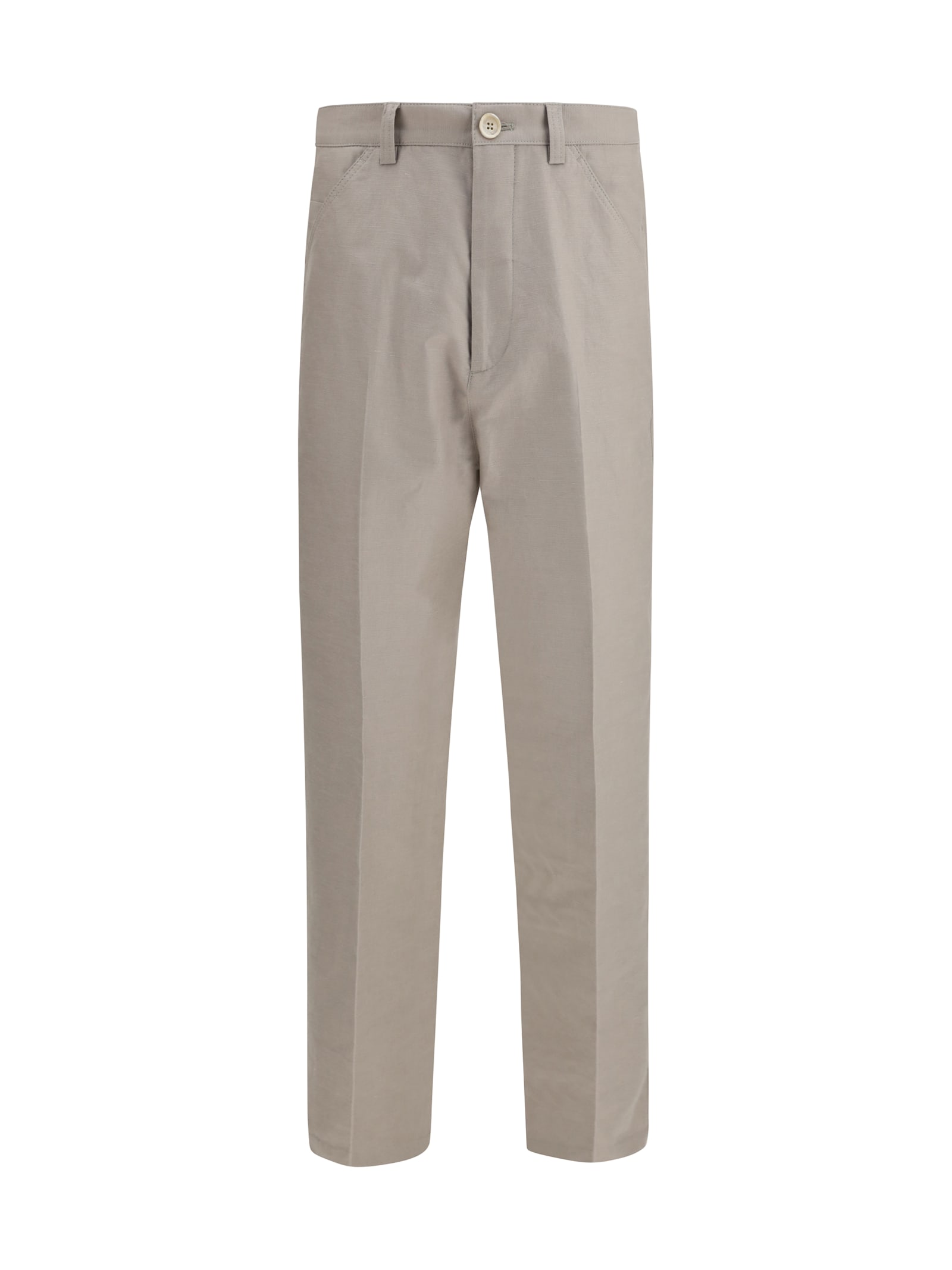 Trousers Tailored In Cotton With Belt Loops