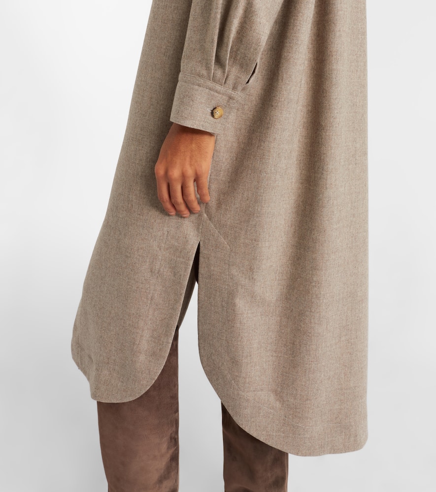 Gloria wool and cashmere shirt dress