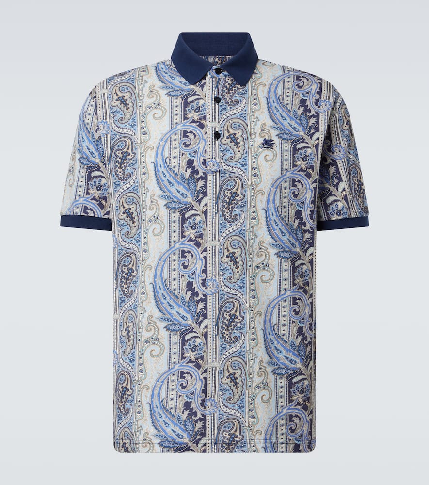 Paisley cotton polo shirt
