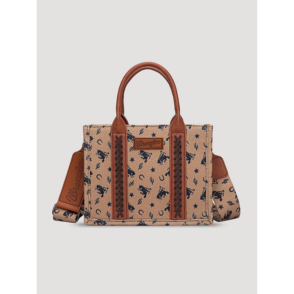 Rodeo Print Mini Tote in Brown