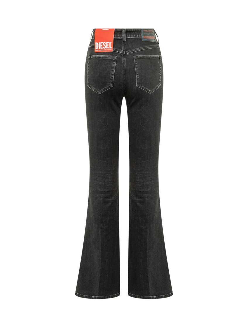 Black Flared High Rise Jeans