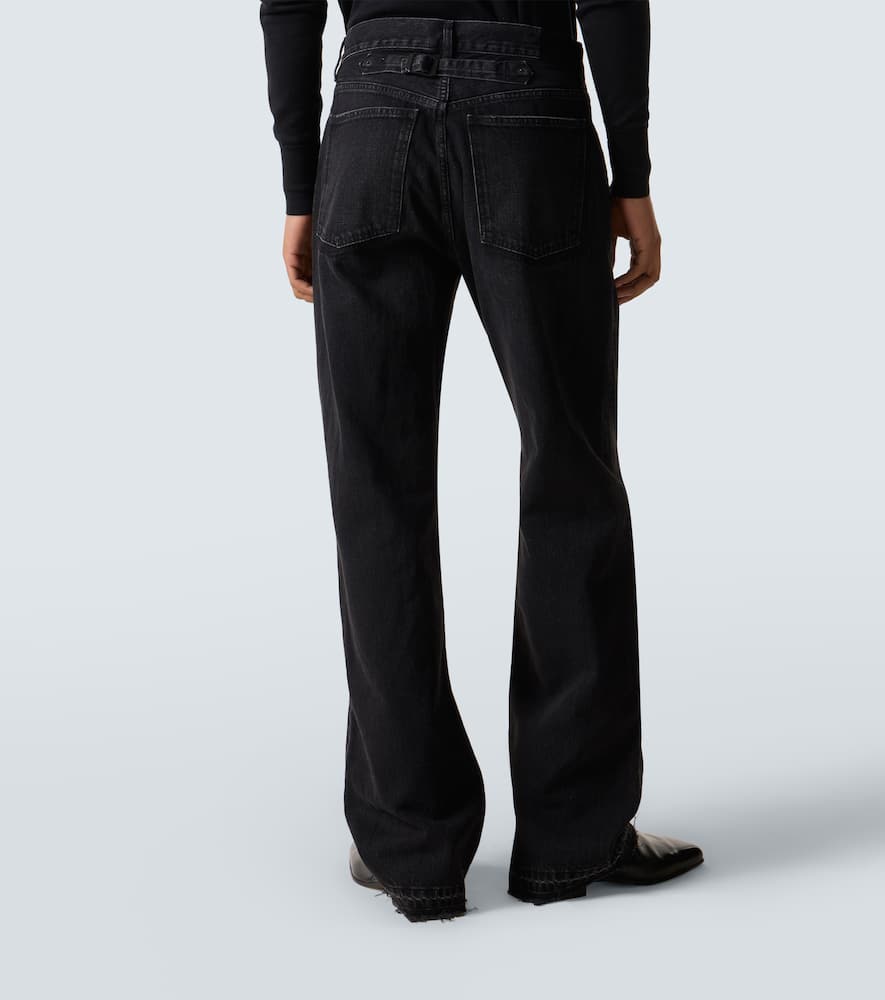 Mid-rise straight jeans