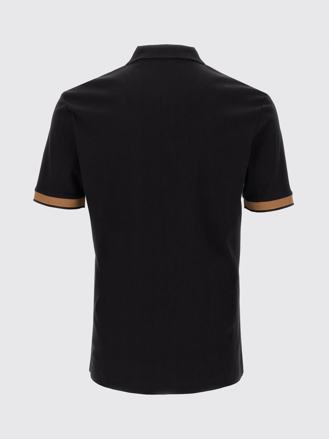 Contrast-trim polo shirt - Black