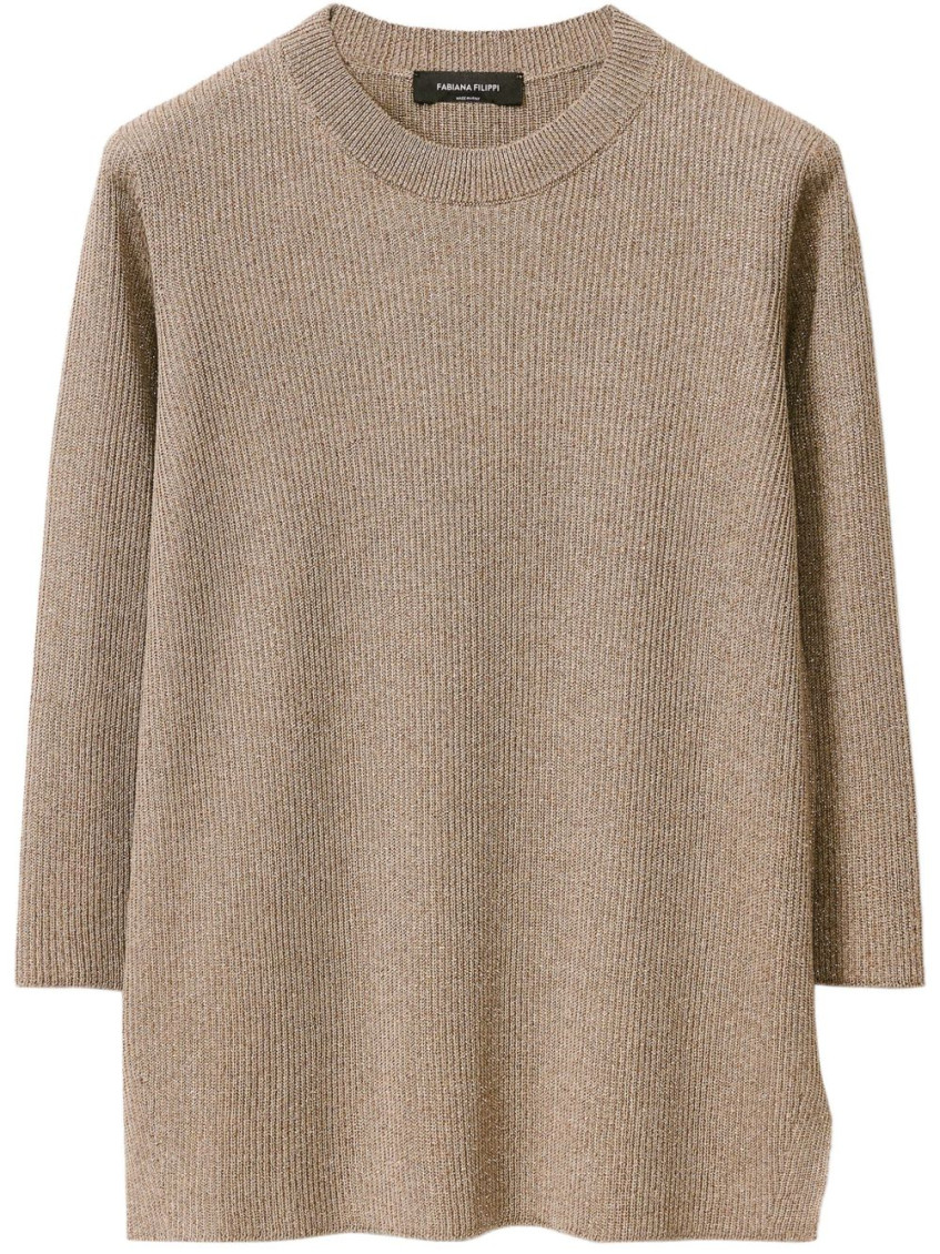 - Cotton Blend Crewneck Sweater