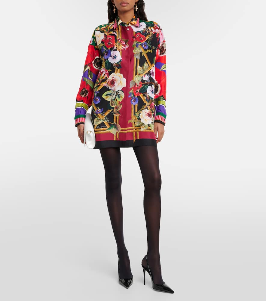 Silk shirt dress