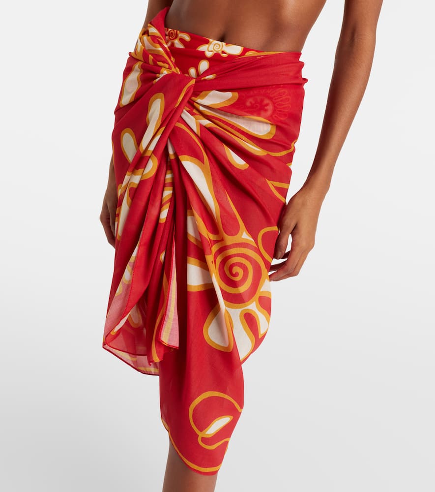 Luana printed beach cover-up