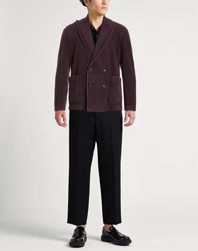 Man Blazer Dark purple Size 40 Virgin Wool, Polyamide