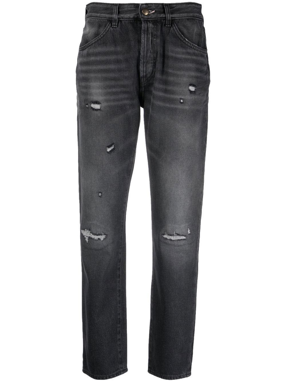 Ripped slim-cut jeans - Grey
