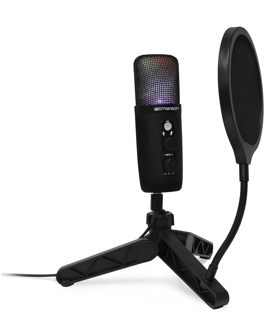 USB Gaming & Streaming Condenser Microphone with LED Lighting