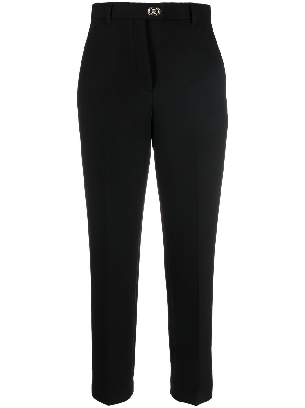 Cropped tapered trousers - Black