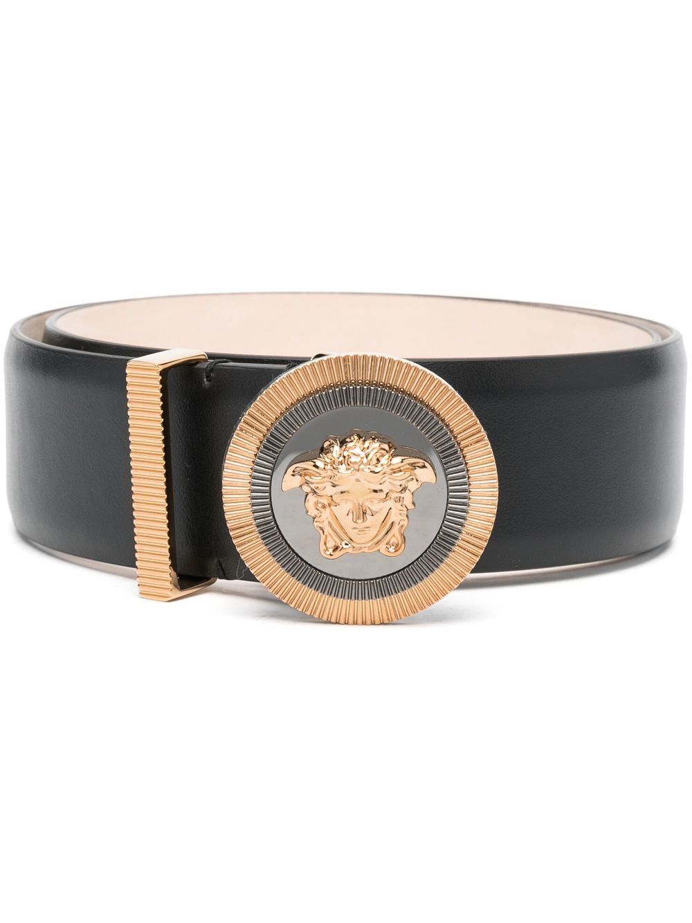 Medusa logo-buckle belt - Black