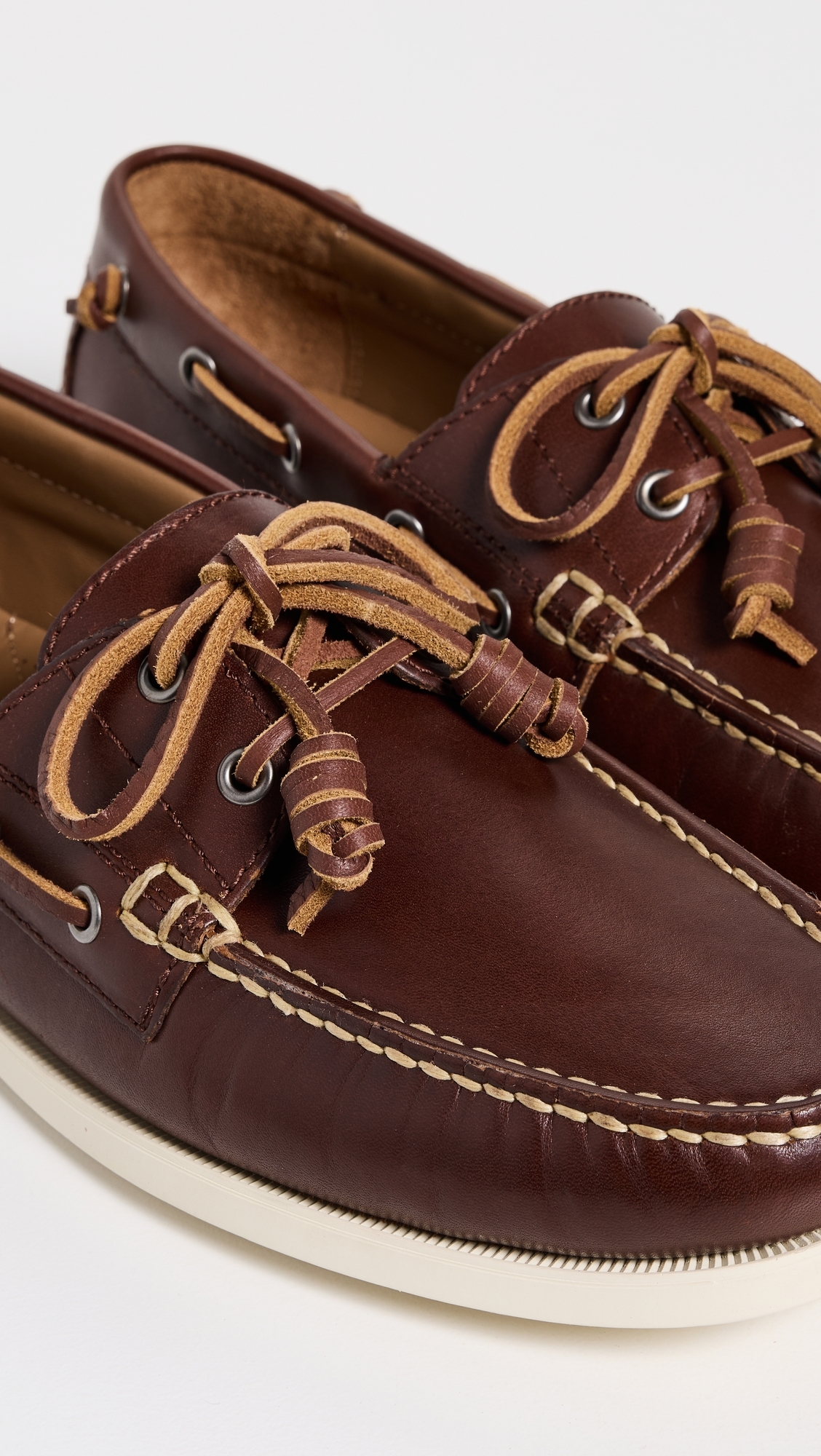 Polo Ralph Lauren Merton Leather Boat Shoes Polo Tan
