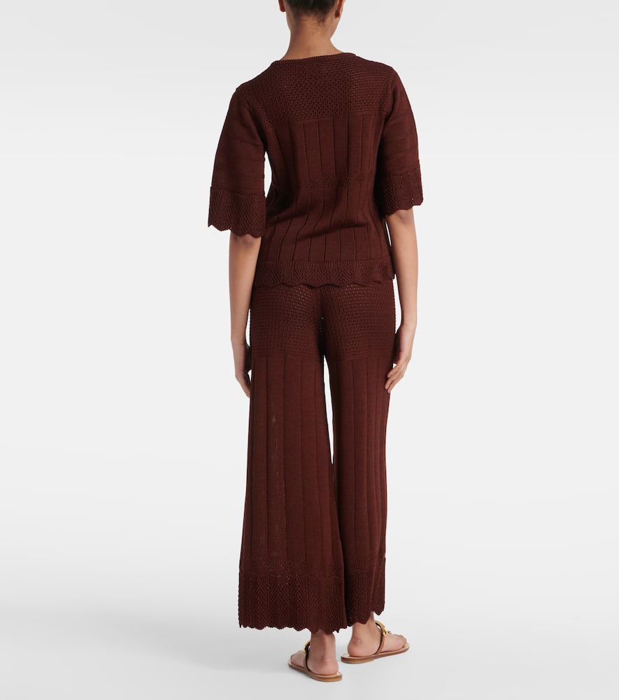 Rêverie open-knit cotton-blend top