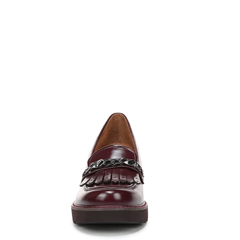 Women's Celia Lug Loafers (Wine Red Faux Leather)