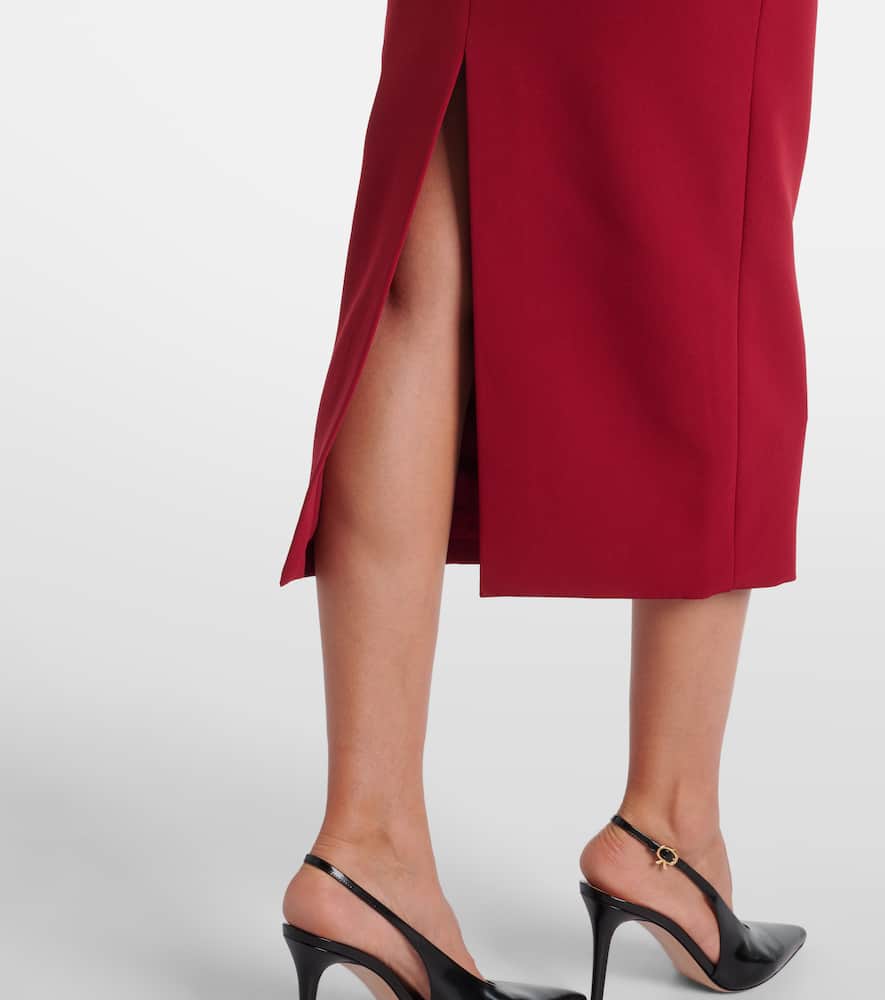 Crêpe pencil skirt