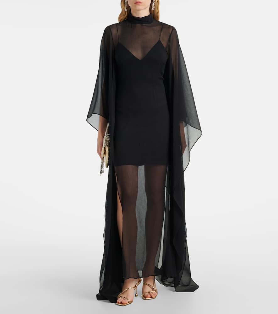 Lanzarote Garden crêpe chiffon kaftan