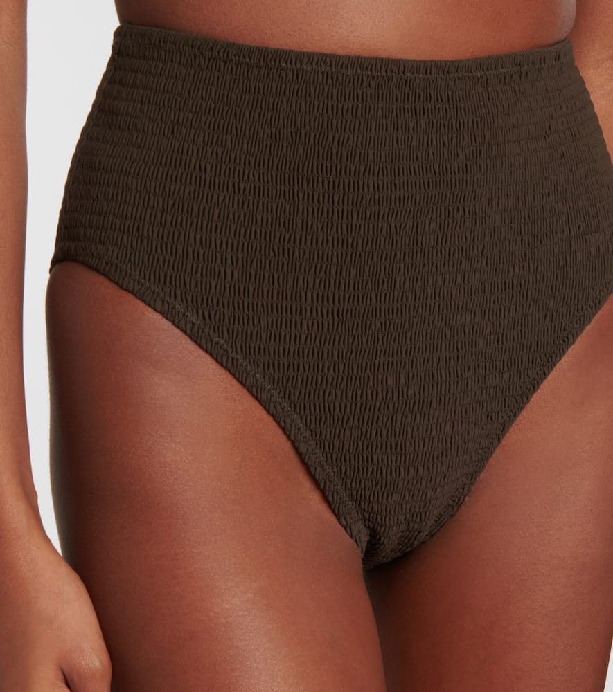 Shirred jersey bikini bottoms