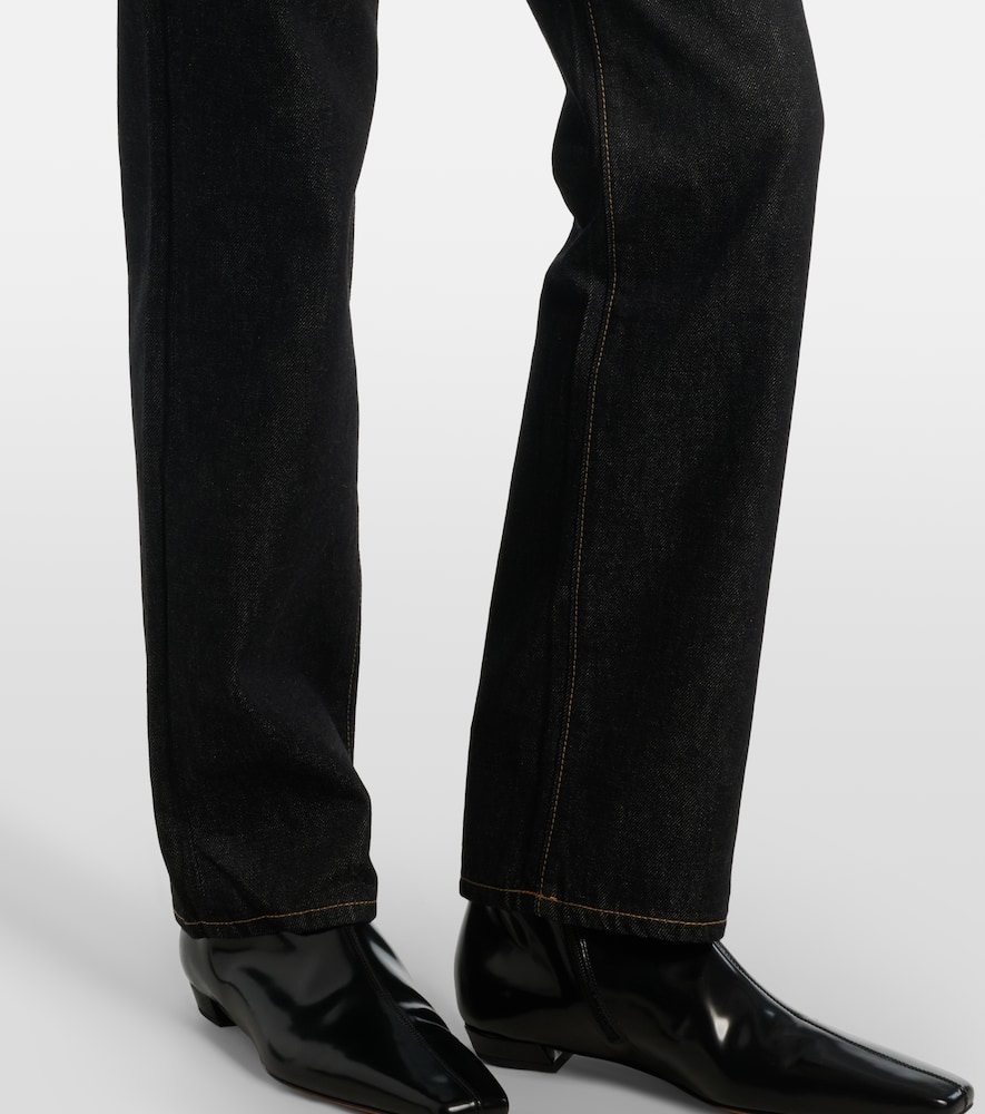 London high-rise straight jeans