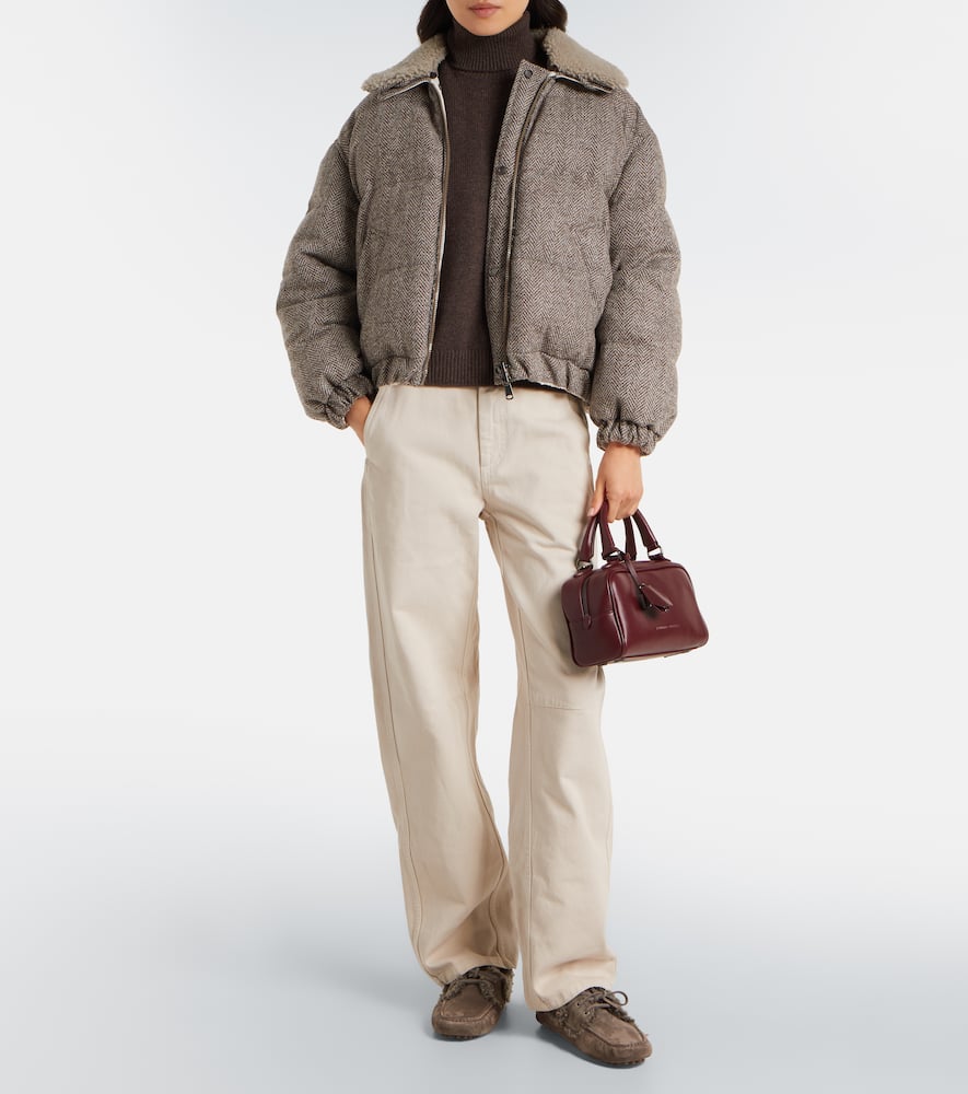 Wool-blend down jacket