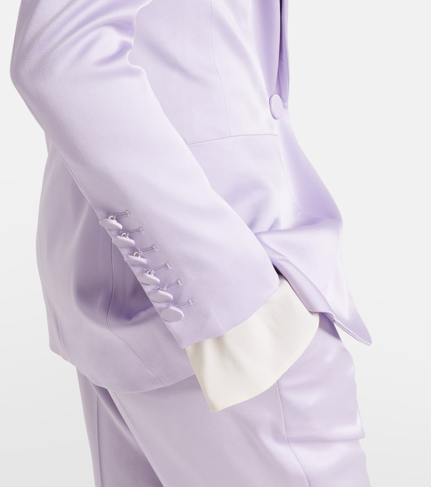 Crêpe satin blazer