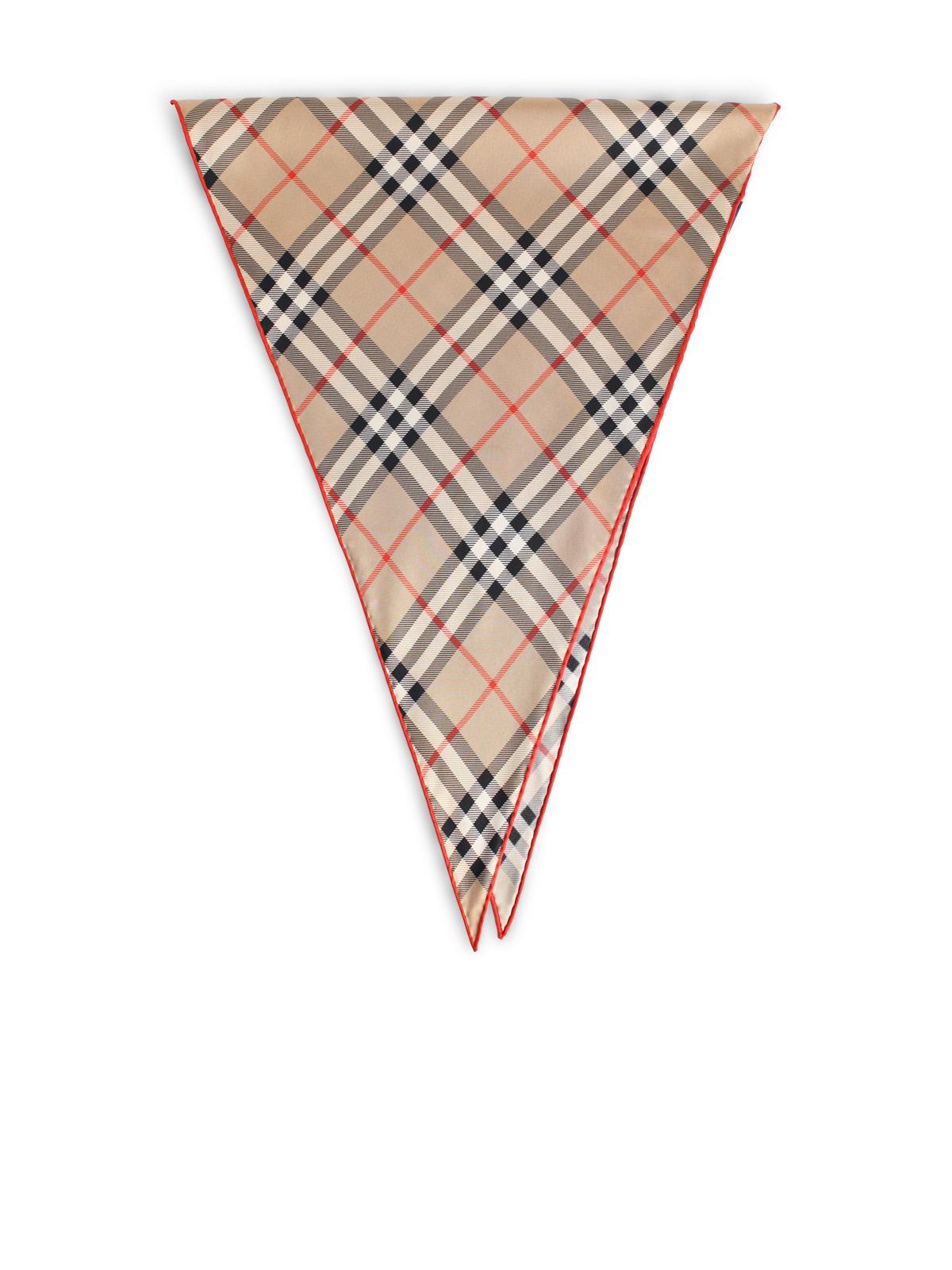 Burberry Sand Beige 'Check' Silk Scarf