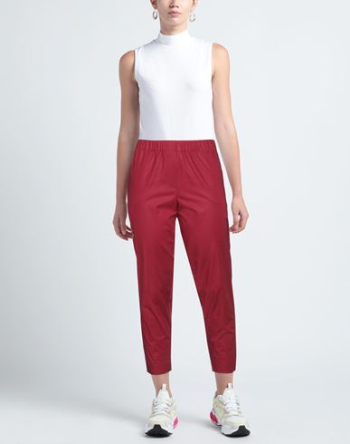 Woman Pants Red Size 6 Cotton, Elastane