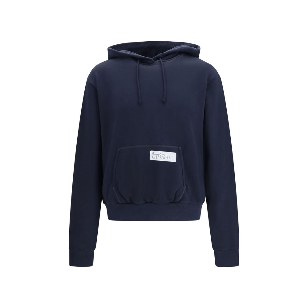 Cotton Hooded Sweatshirt Hoodie — Navy