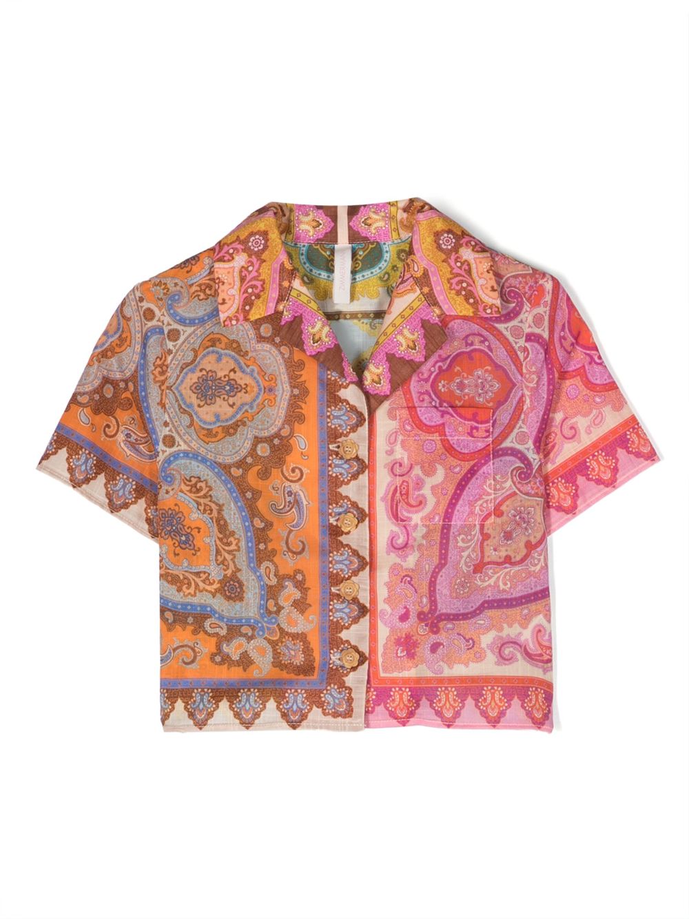 Halcyon paisley-print cotton shirt - Pink