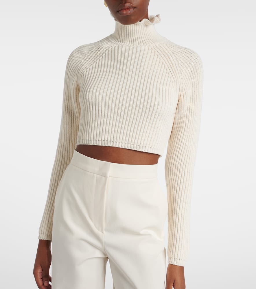 Campo ribbed-knit cropped turtleneck sweater