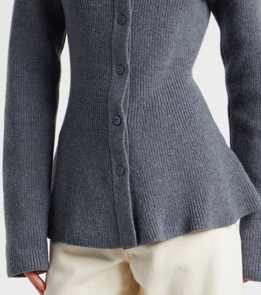 Róhe Ribbed-knit wool and cashmere cardigan