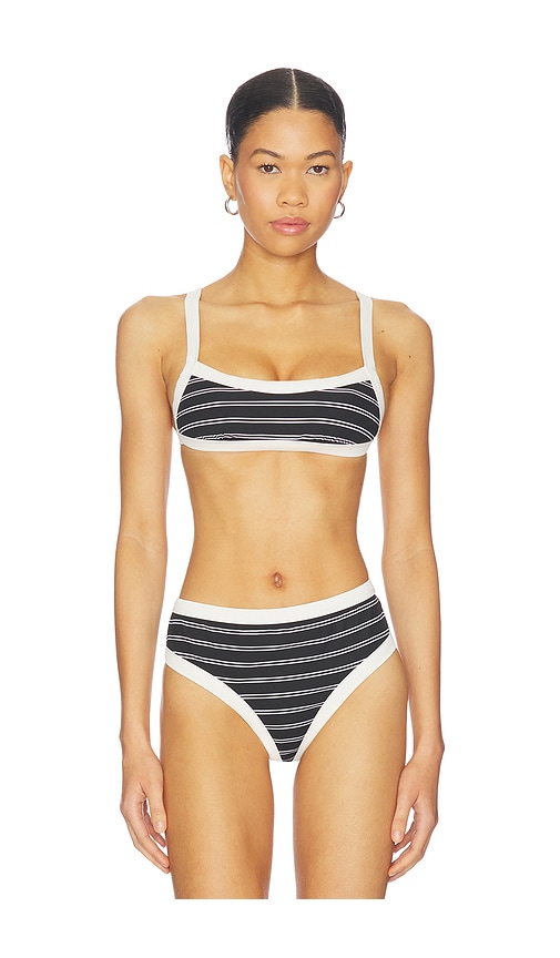 KYA Marlow Reversible Bikini Top in Black,White. - S also in M