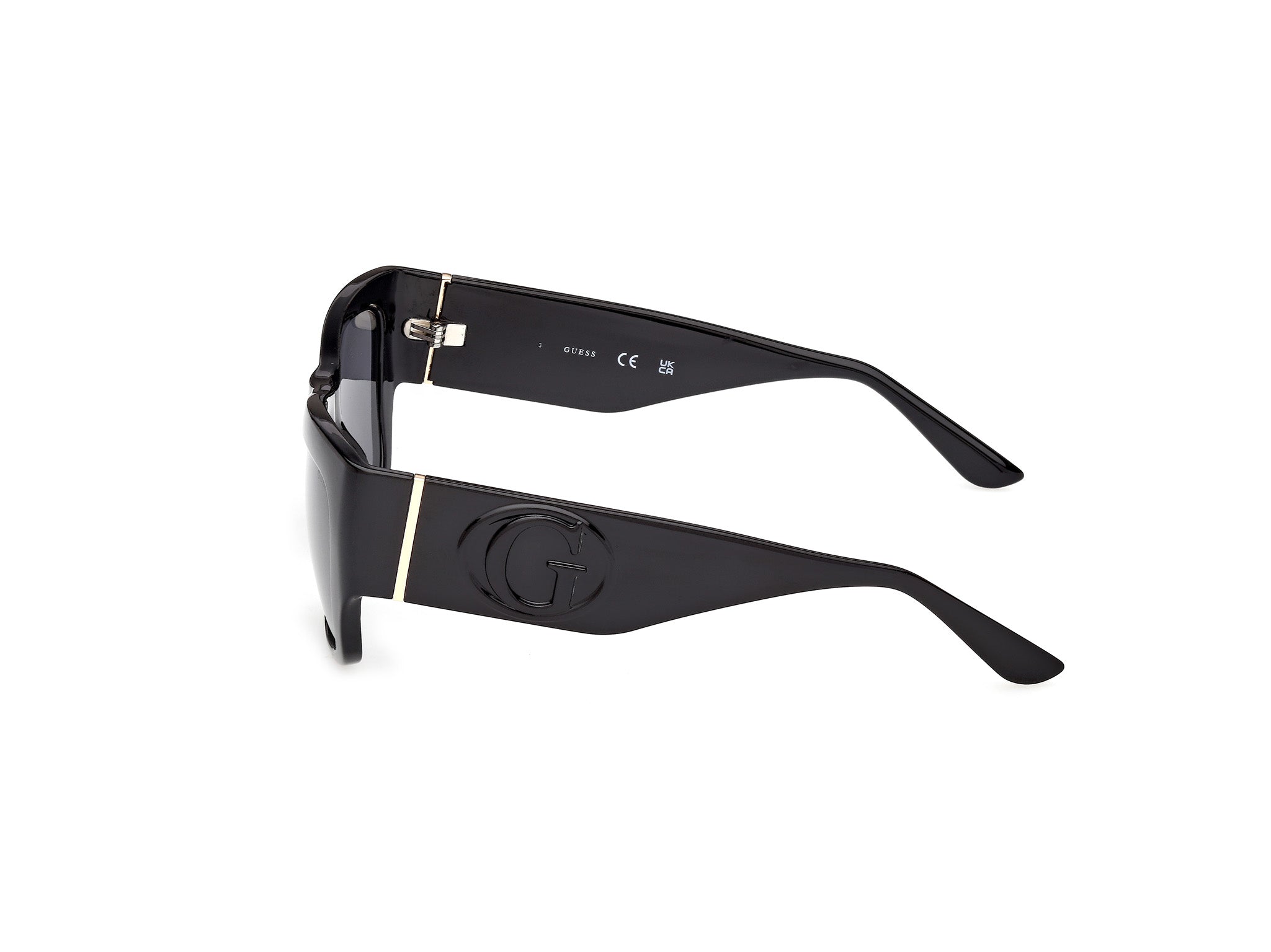 Guess Mujer Guess GU00252 01A Gafas de sol Inyectado Negro Fumar Cuadrada Norma
