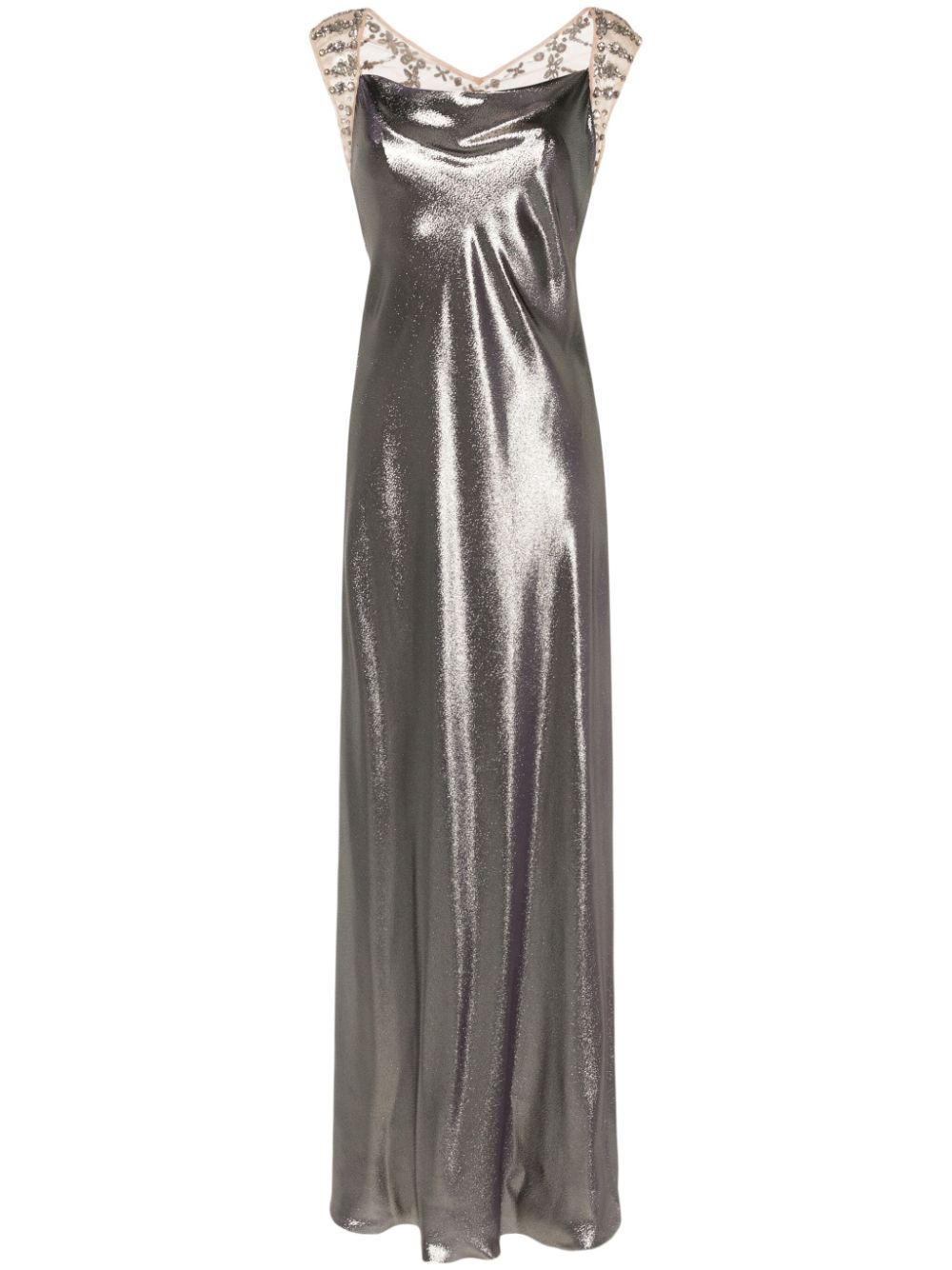Lamé maxi dress - Gold