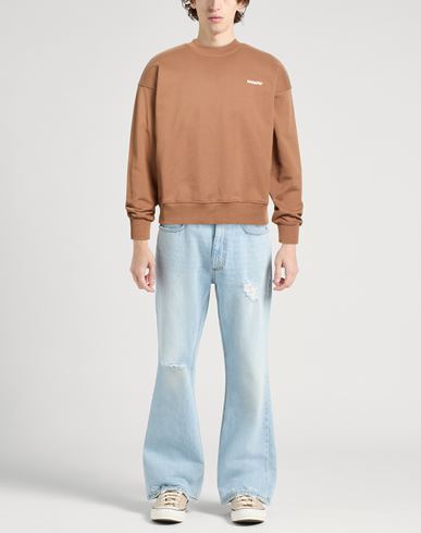 Man Sweatshirt Light brown Size M Cotton