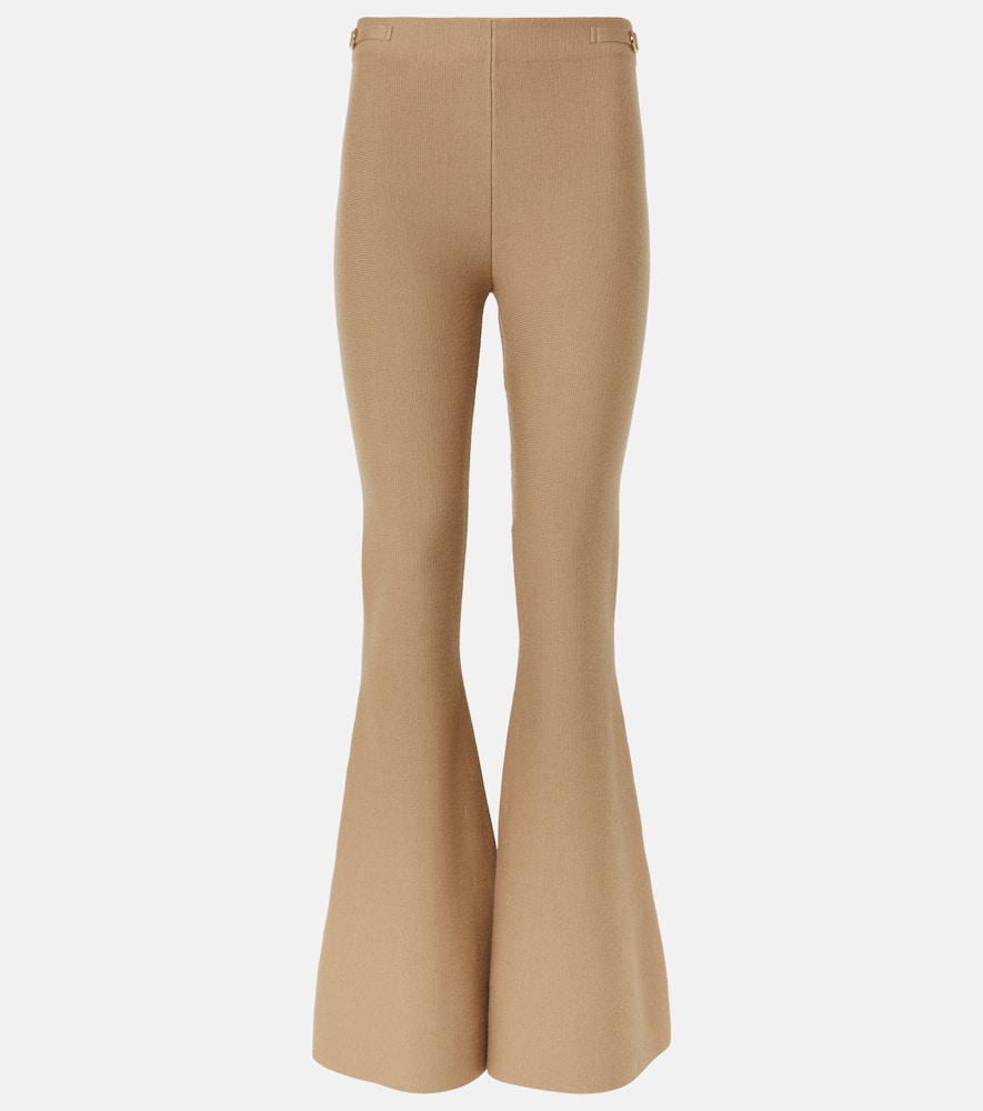 Virgin wool flared pants