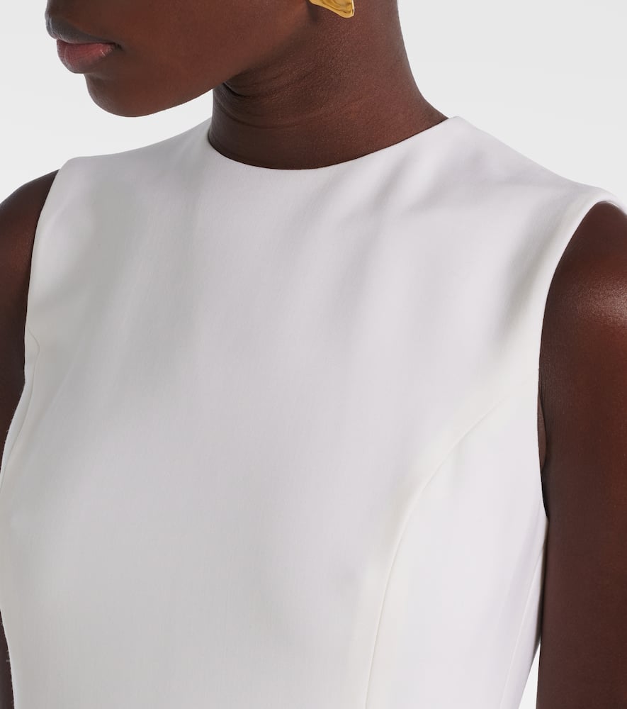 Embellished wool-blend cocktail dress