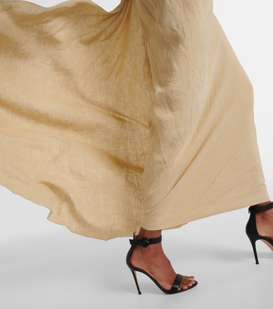 TOVE 여성 Riya one-shoulder linen maxi dress