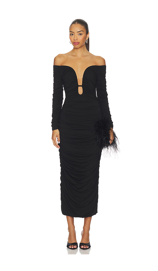 SANS FAFF Wren Midi Dress in Black. S. Also in L