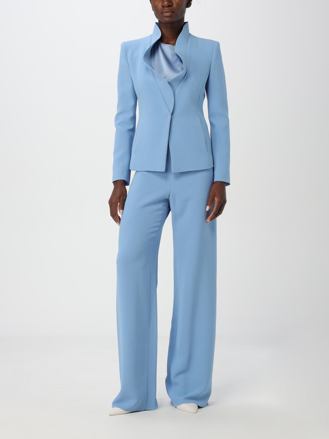 Pants Woman color Gnawed Blue