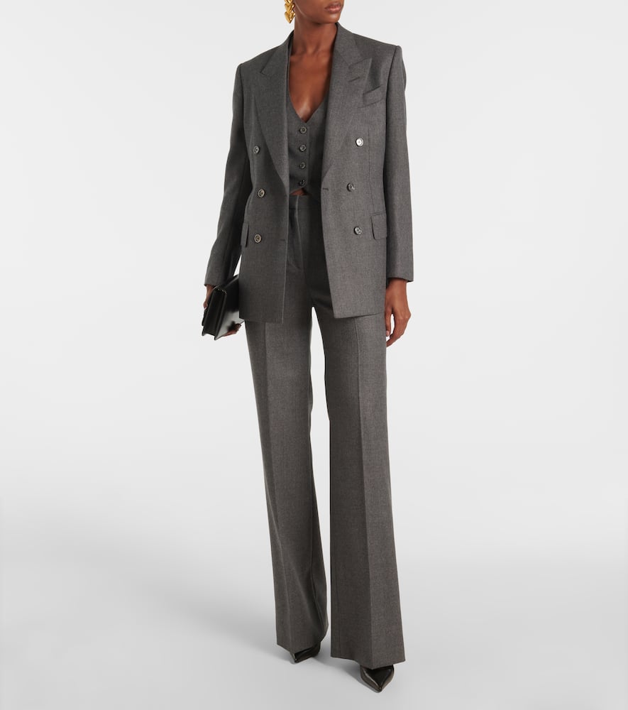 Tom Ford High-rise wool twill bootcut pants
