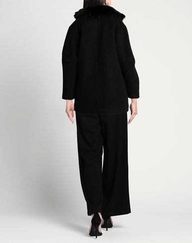 Woman Coat Black Size 4 Polyester, Viscose