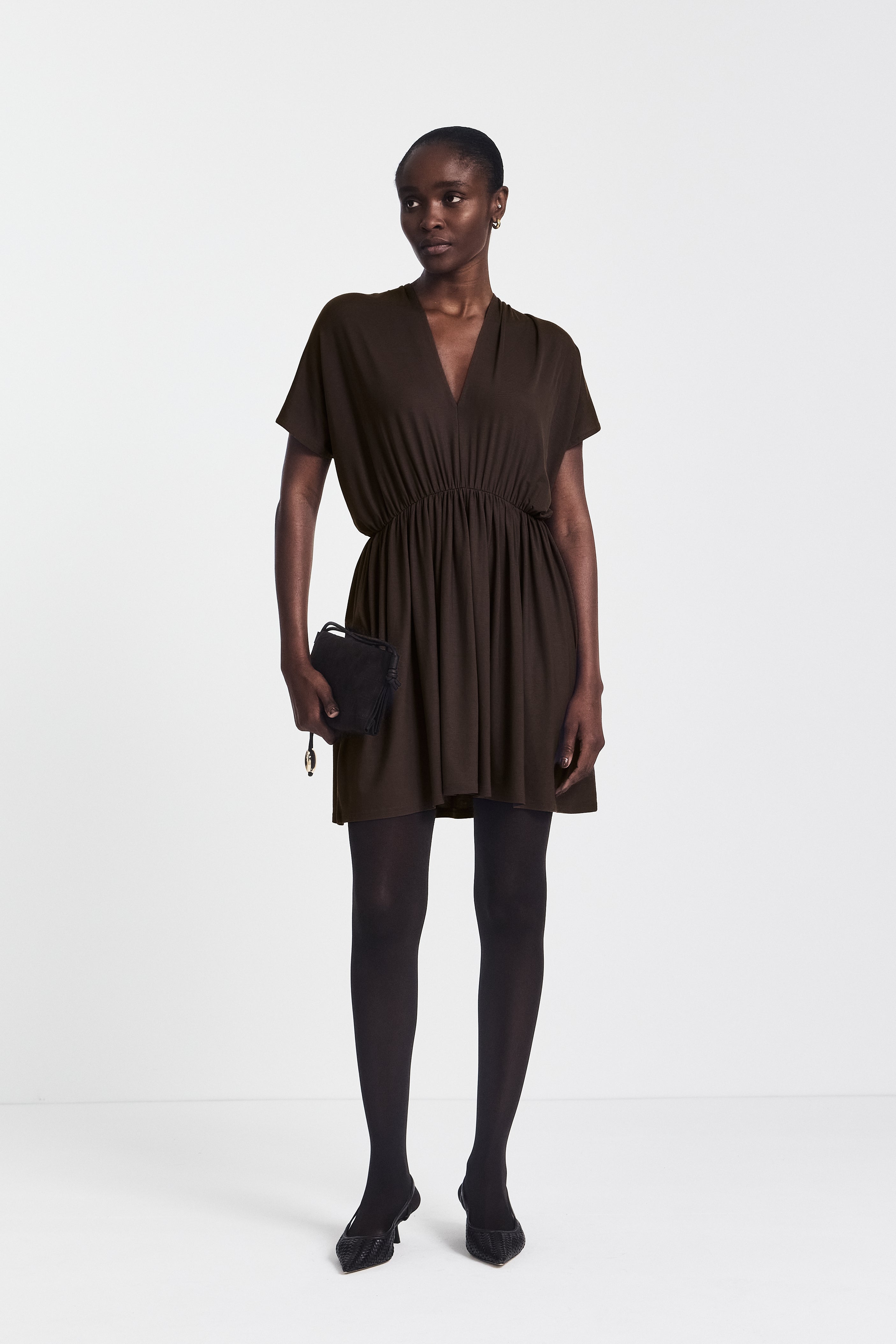 Bythos Reversible Dress in Bitter Chocolate - TENCEL